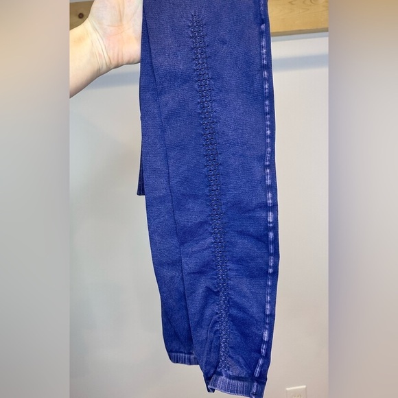 NWOT Free People Good Karma Leggings Washed Navy Blue Size S/XS - Picture 5 of 6